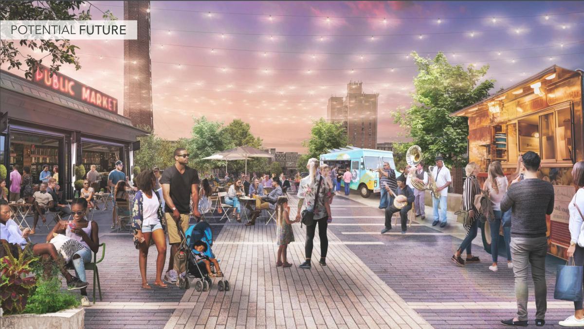 A rendering of a future depot design
