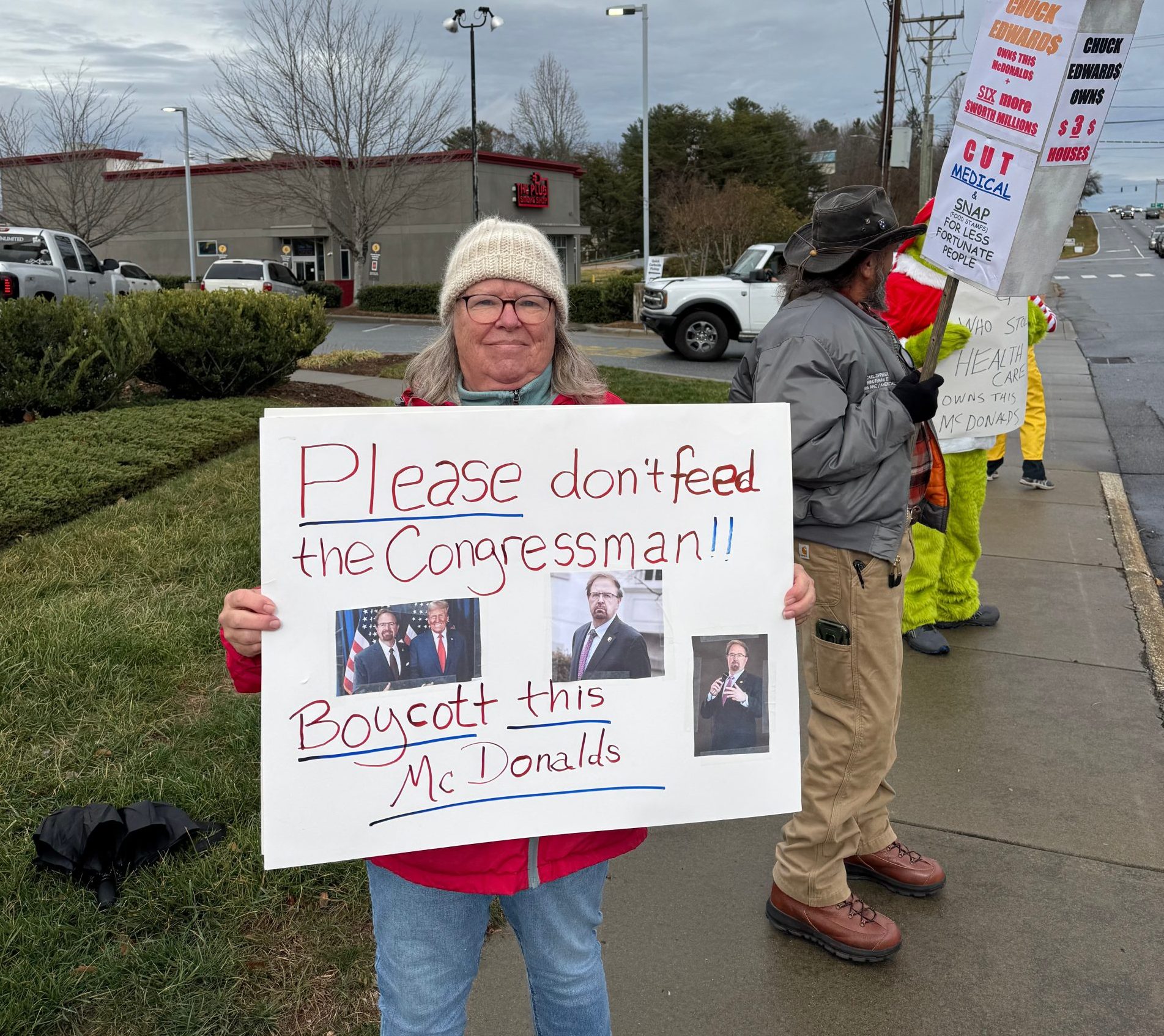 Protester Banned From U.S. Rep. Chuck Edwards’ McDonald’s Properties